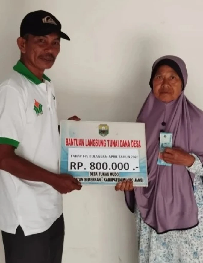 Desa Tunas Mudo Serahkan Bantuan Langsung Tunai (BLT) Tahun 2026 